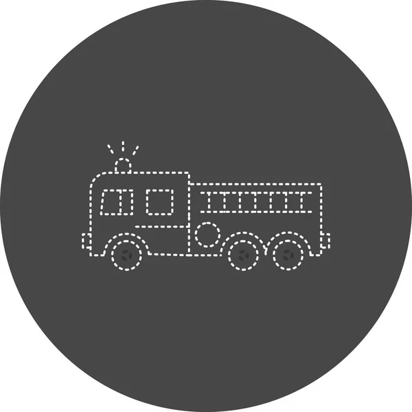 Vector Illustration Fire Truck Icon — Vetor de Stock