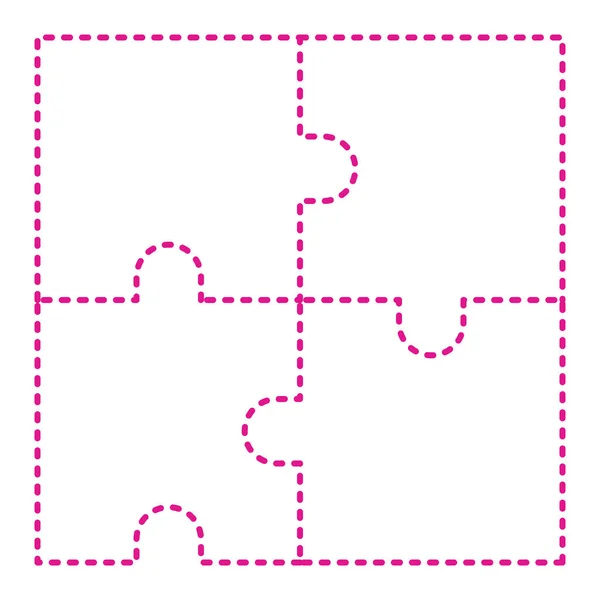 Puzzles Web Simple Icon Illustration — Archivo Imágenes Vectoriales