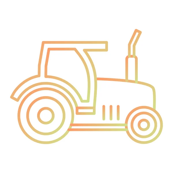 Ícone Tractor Esboço Ilustrativo Símbolo Vector Agrícola Para Teia —  Vetores de Stock