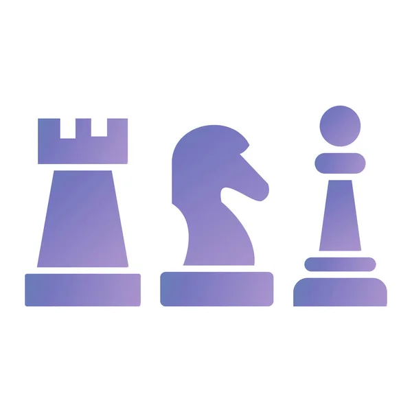 Chess Icon Vector Isolated White Background Strategy Logo Concept — Image vectorielle