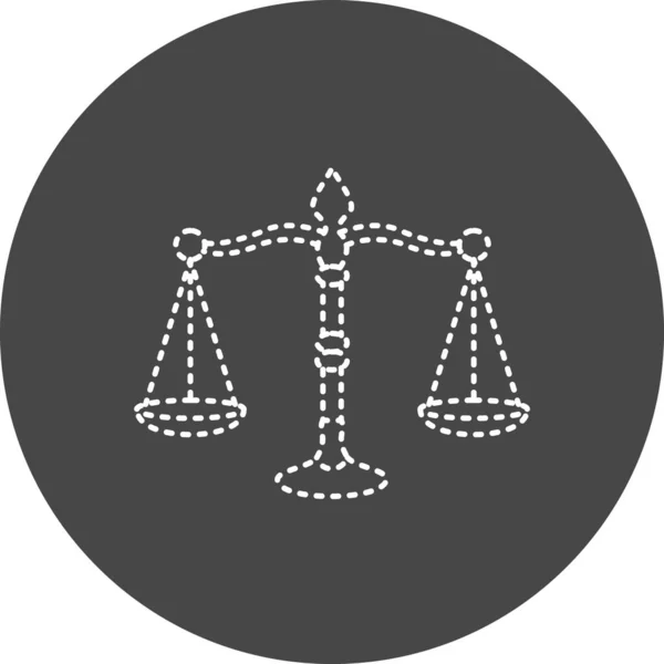 Vector Illustration Modern Justice Scale Icon — Stock Vector