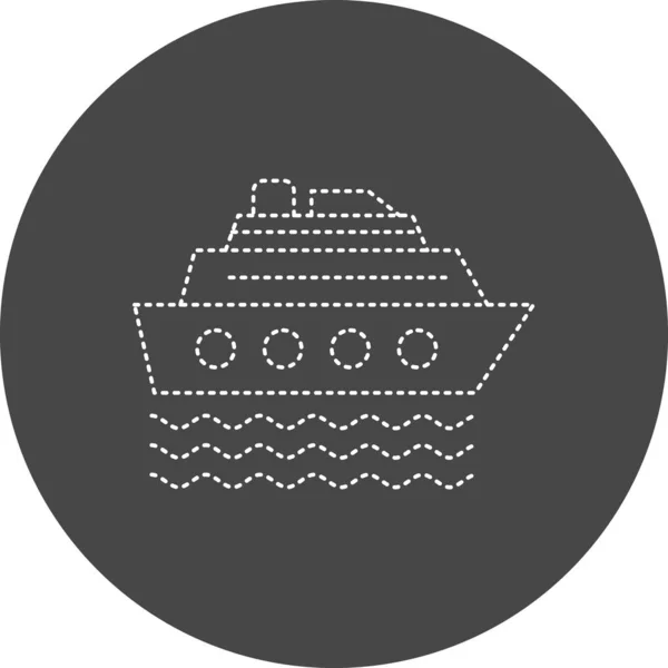 Vector Illustration Cruise Ship — Vettoriale Stock