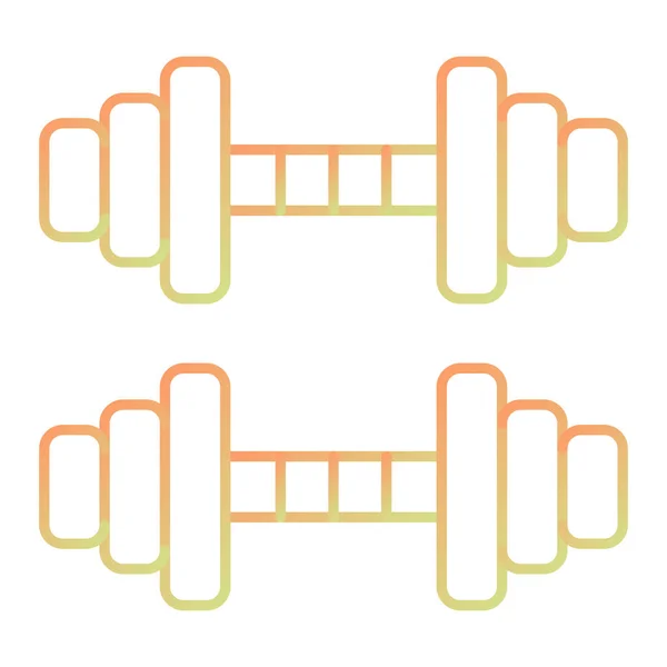 Dumbbells Web Simple Icon Illustration — 图库矢量图片