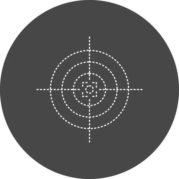 Κυκλικό Εικονίδιο Στόχου Διανυσματική Απεικόνιση — Διανυσματικό Αρχείο