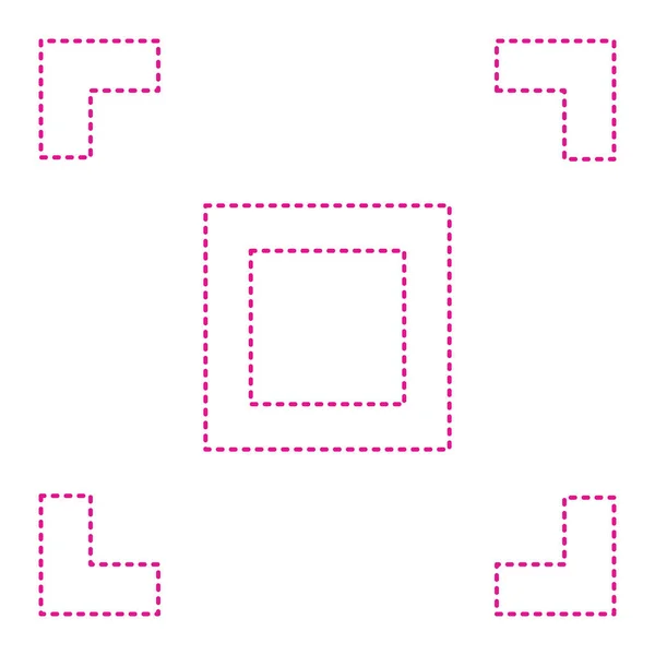 Square Frame Arrow Icon Trendy Style Isolated Vector Illustration — Stockový vektor