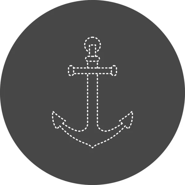 Anchor Icon Ship Helm Sign Isolated Element Illustration — Stockový vektor