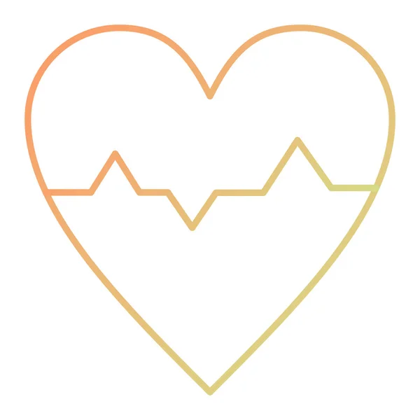 Heart Shape Icon Outline Illustration Love Vector Symbol Web — 图库矢量图片