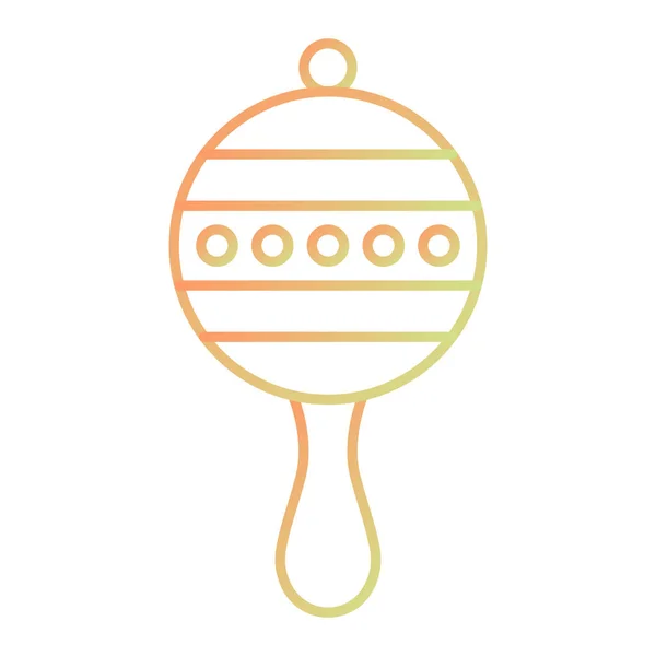 Toy Icon Outline Illustration Maracas Vector Icons Web — ストックベクタ