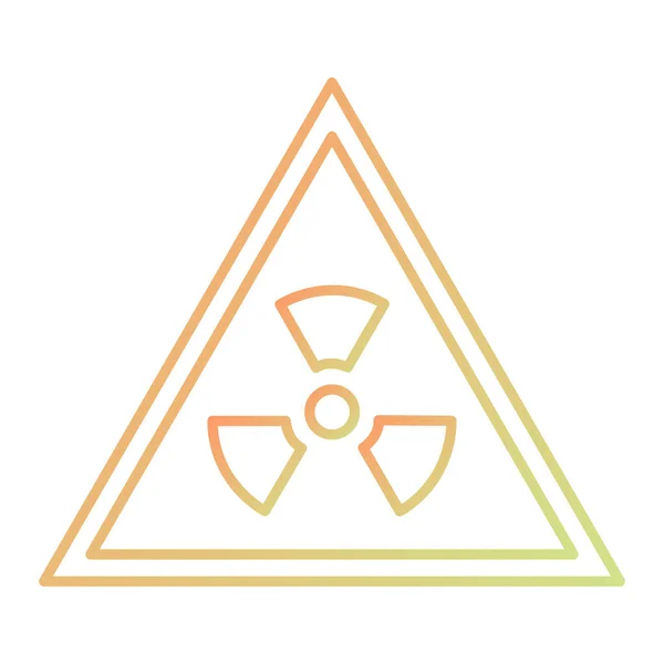 Radiation Hazard Sign Icon Danger Symbol Warning Radioactive Theme Isolated — Wektor stockowy