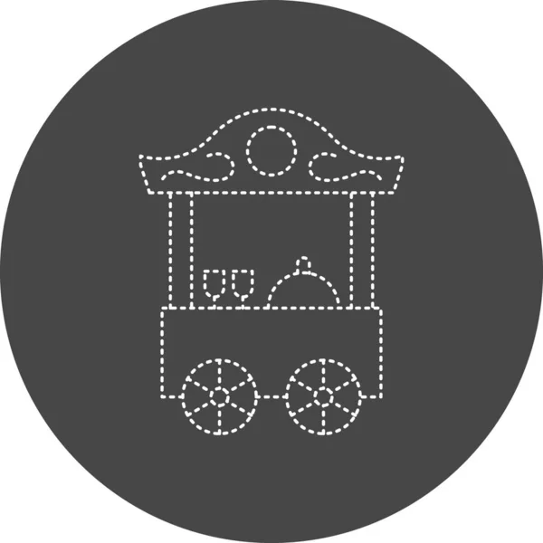 Food Stall Web Icon Vector Illustration — 스톡 벡터