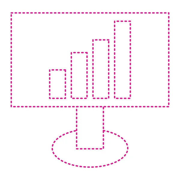 Vector Illustration Growing Graph Icon — Vetor de Stock
