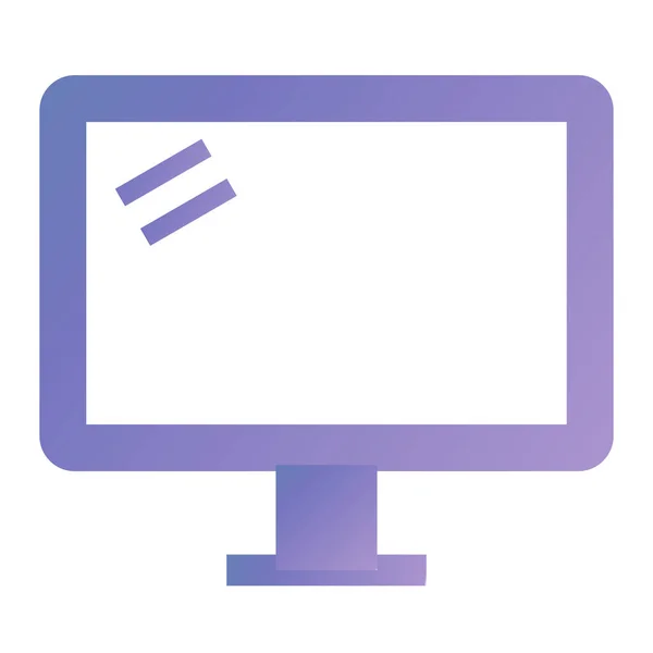 Computer Monitor Web Icoon — Stockvector