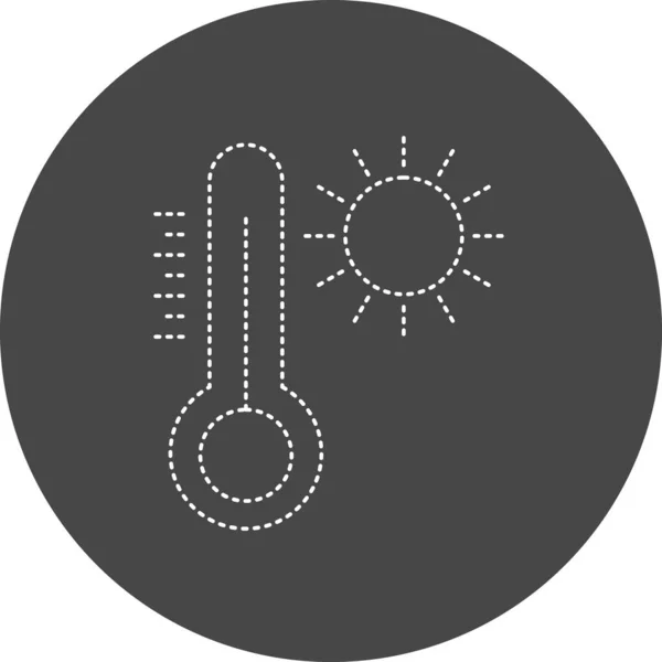 Vector Illustration Hot Temperature Icon — ストックベクタ