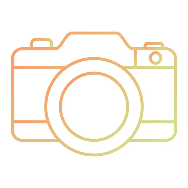 Camera Icon Simple Illustration Photographic Photo Vector Line Icons Editable — Image vectorielle