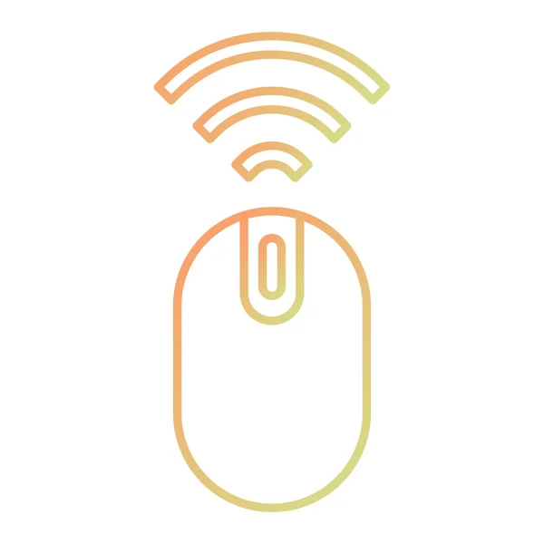 Wireless Computer Mouse Symbol Icon Vector Illustration Flat Design — 图库矢量图片