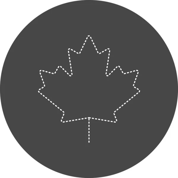 Maple Leaf Icon Simple Web Illustration — Stockvektor