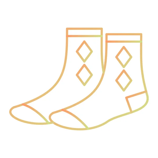 Socks Icon Flat Design Icon Vector Illustration —  Vetores de Stock