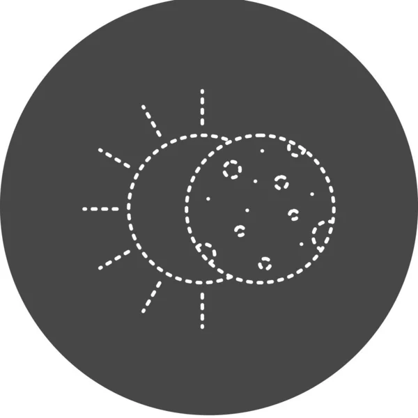 Solar Eclipse Web Icon Simple Design — Stock Vector