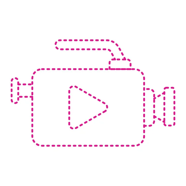 Video Camera Icon Flat Illustration Cinema Movie Vector Icons Web — Stockvektor
