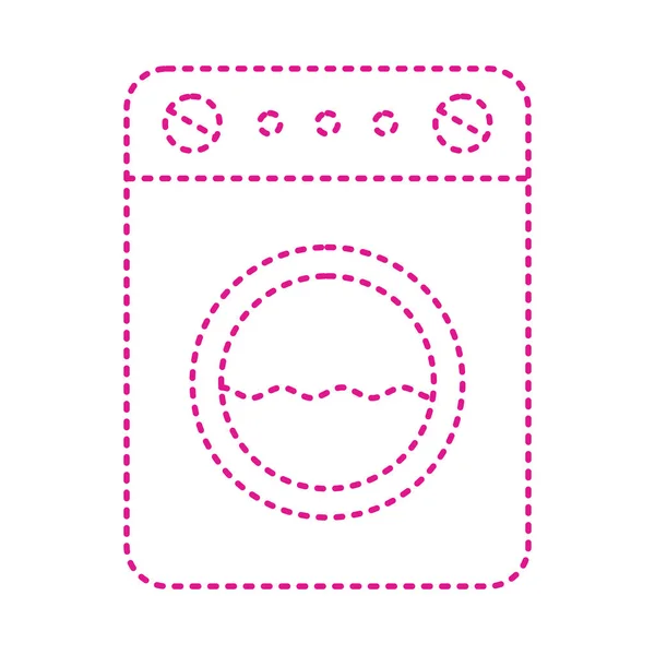Washing Machine Icon Thin Line Design Vector Illustration — Διανυσματικό Αρχείο