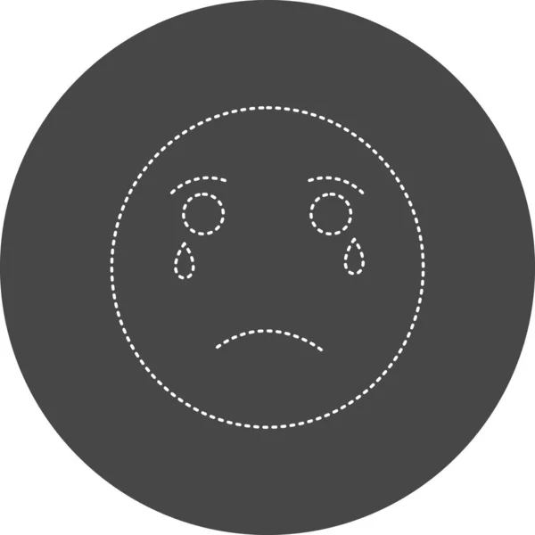 Vector Illustration Crying Face Icon — Stock Vector