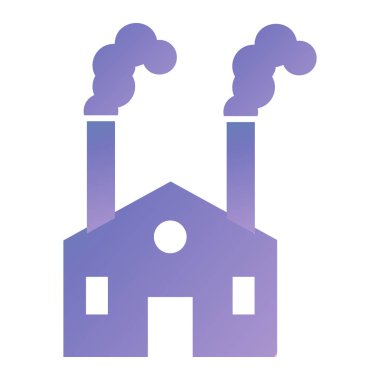 Fabrika binası ikonu. vektör illüstrasyonu