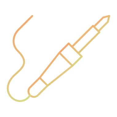 vector illustration of single isolated icon of torch