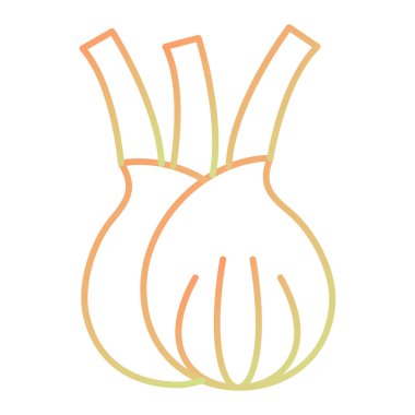 fresh vegetable icon. outline illustration of onion vector icons for web