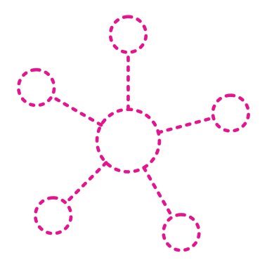 molecule icon. flat design style