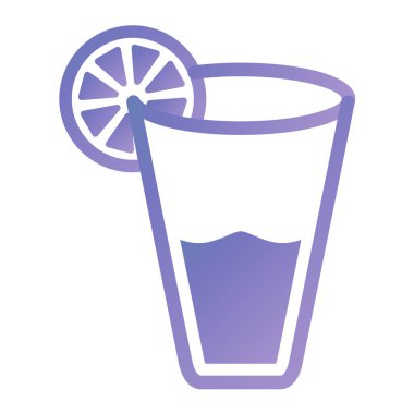 Kokteyl ikonu vektör illüstrasyonu