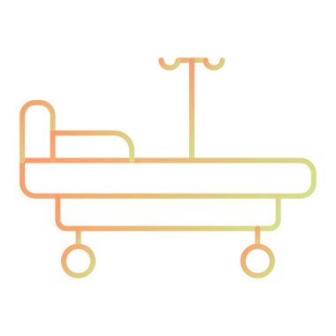 Hastane yatağı ikon vektör illüstrasyon tasarımı