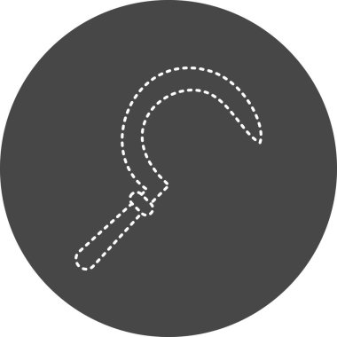 Orak Vektör Kabartma Simgesi Tasarımı 