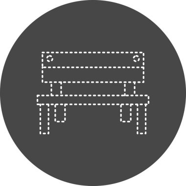 Yedek kulübesi Web simgesi basit illüstrasyon