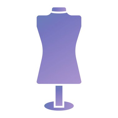 Manken ikonu. Web için kıyafet vektör sembolünün düz çizimi