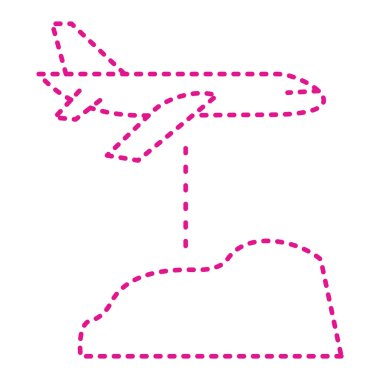 airplane icon. simple illustration of flying plane vector icons for web