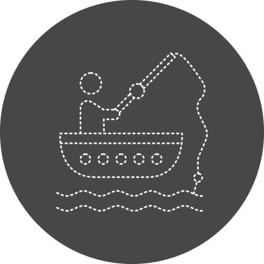 Bir gemi simgesinin vektör çizimi