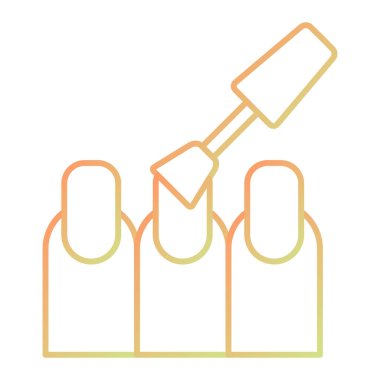 Bir el çizimi karikatür simgesinin vektör çizimi