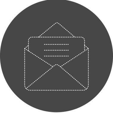 Zarf basit simgesi, vektör çizim