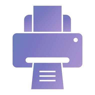 Yazıcı. Web simgesi basit illüstrasyon