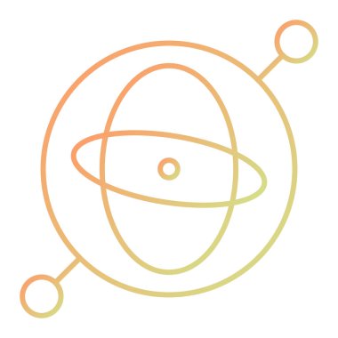 Atom simgesinin vektör illüstrasyonu