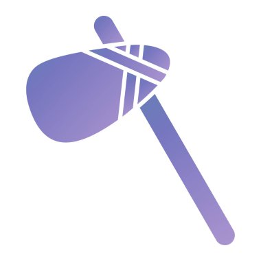 vector illustration of a single purple and white hand saw