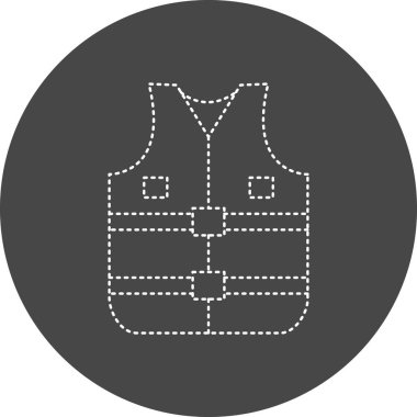 Hayat yelek simge vektör çizim