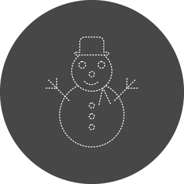 Kardan adam. Web simgesi basit illüstrasyon