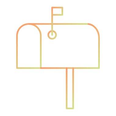 posta kutusu simgesi vektör illüstrasyonu