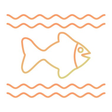 balık simgesi vektör illüstrasyonu