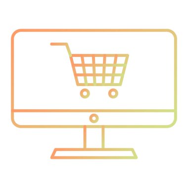 Alışveriş arabası ikonu. vektör illüstrasyonu