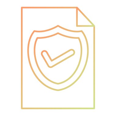 onay işareti simgesi ile kalkan. vektör çizim