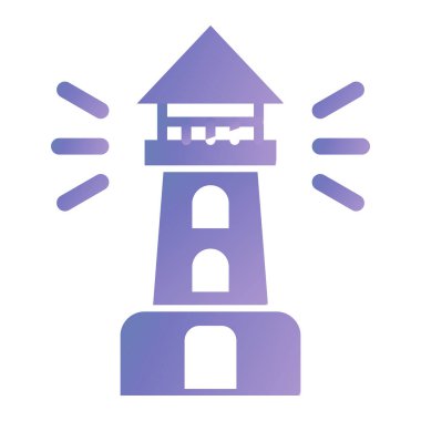 deniz feneri ikonu vektör illüstrasyonu