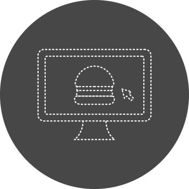 Online Food web icon simple illustration