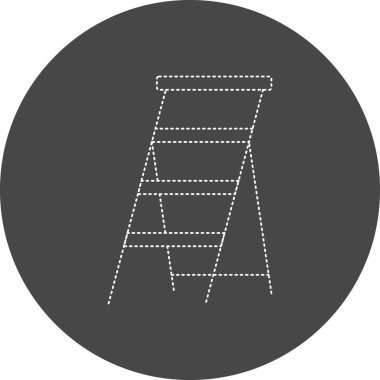 Merdiven. Web simgesi basit illüstrasyon 